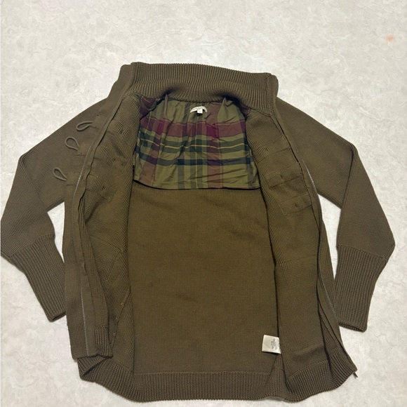 Burberry Brit Olive Green Knit Sweater with Toggle Buttons - Picture 9 of 9